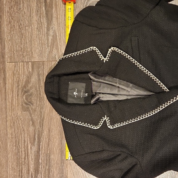 ❤️ NWOT! 7 FOR ALL MANKIND BOUCLE KNIT BLAZER JACKET, LARGE - Picture 7 of 13